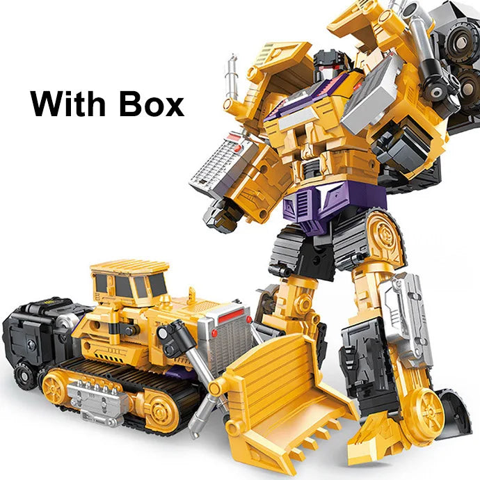 Transformation Robot Toy 6 in1 Engineering Vehicle Model Educational Assembling Deformation Action Figure Car Toy for Children