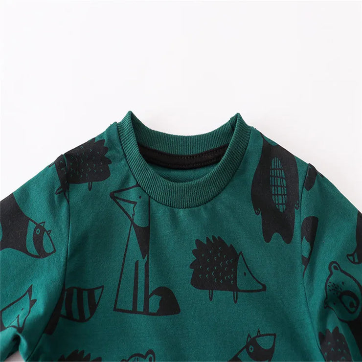 Jumping Meters New Arrival Rockets Print Autumn Winter Kids Clothes Boys Sweatshirts Cotton Long Sleeve Tops Hoodies Shirts