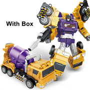 Transformation Robot Toy 6 in1 Engineering Vehicle Model Educational Assembling Deformation Action Figure Car Toy for Children