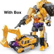 Transformation Robot Toy 6 in1 Engineering Vehicle Model Educational Assembling Deformation Action Figure Car Toy for Children