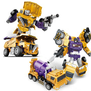 Transformation Robot Toy 6 in1 Engineering Vehicle Model Educational Assembling Deformation Action Figure Car Toy for Children