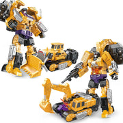 Transformation Robot Toy 6 in1 Engineering Vehicle Model Educational Assembling Deformation Action Figure Car Toy for Children