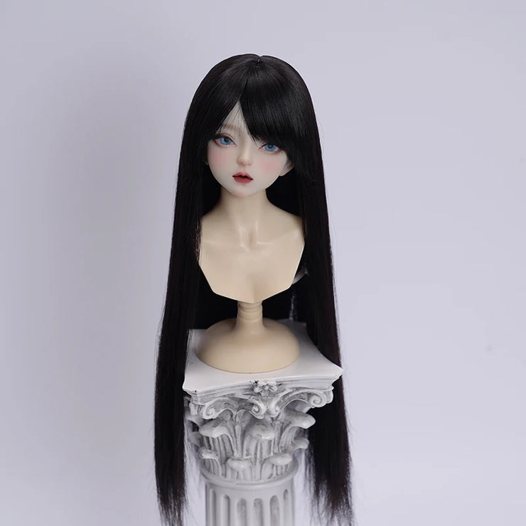 New Doll's Wig for 1/3 1/4 1/6 Bjd Doll Long Straight Hair with Bangs Soft Silk Diy Girl Toys Dress Up Doll Accessories,no Doll