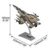 1:72/1:100 Aircraft Plane Model F-16I F16D Fighting Falcon Diecast Metal Planes Stands Playset Airplane Model Fighter Aircraft