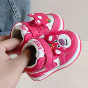 2024 Baby Boys Girls Casual Shoes Toddler Soft Bottom First Walking Shoes Children's Sneakers Disney Lotso Bear Kids Shoes