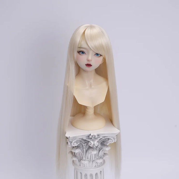 New Doll's Wig for 1/3 1/4 1/6 Bjd Doll Long Straight Hair with Bangs Soft Silk Diy Girl Toys Dress Up Doll Accessories,no Doll