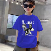 Tupac 2pac Rapper Thug Life Hip Hop Fashion Kids Cotton T-shirt Baby Tee Boys Girls Clothes Summer Child Short Sleeve Tshirt Top