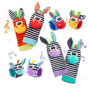 Foot Finder Rattle Sock Baby Toy Wrist Arm Hand Bracelet Rattle Feet Leg Ankle Socks for Newborn Infant Babies Boy Girl Bebe