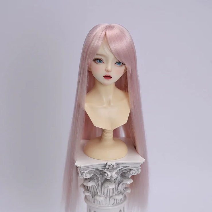 New Doll's Wig for 1/3 1/4 1/6 Bjd Doll Long Straight Hair with Bangs Soft Silk Diy Girl Toys Dress Up Doll Accessories,no Doll