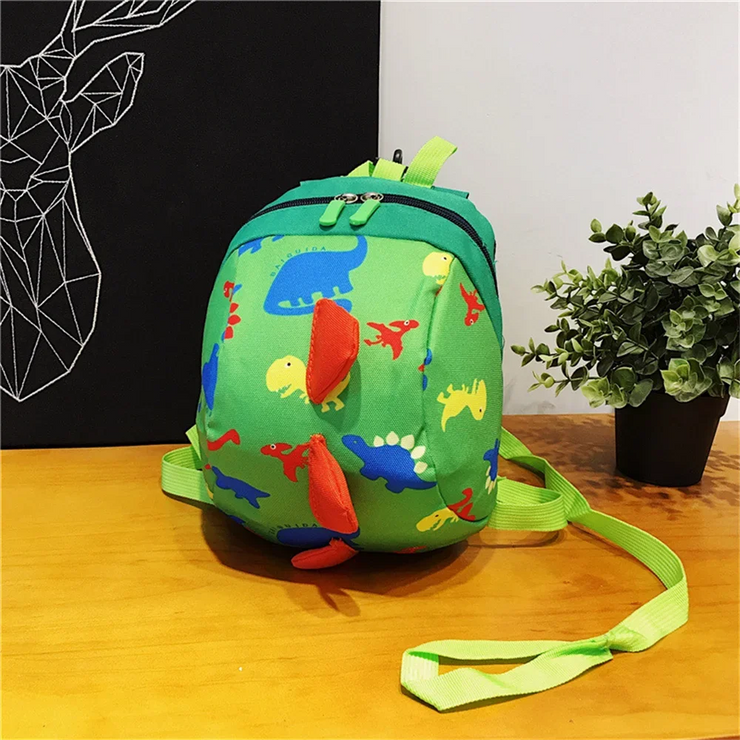 Anti-lost Backpack Cartoon Dinosaur Backpack Kindergarten Kids Anti Loss Book Shoulders Bag for Girl Boys