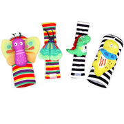 Foot Finder Rattle Sock Baby Toy Wrist Arm Hand Bracelet Rattle Feet Leg Ankle Socks for Newborn Infant Babies Boy Girl Bebe