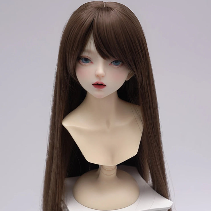 New Doll's Wig for 1/3 1/4 1/6 Bjd Doll Long Straight Hair with Bangs Soft Silk Diy Girl Toys Dress Up Doll Accessories,no Doll