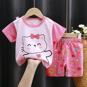 fashion baby girls clothes summer Baby girls Sets cute girls T-shirt + Shorts Sets Toddler Clothing Baby girls Clothes