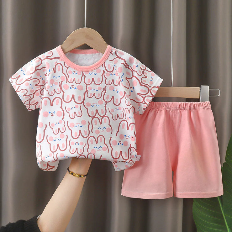 fashion baby girls clothes summer Baby girls Sets cute girls T-shirt + Shorts Sets Toddler Clothing Baby girls Clothes