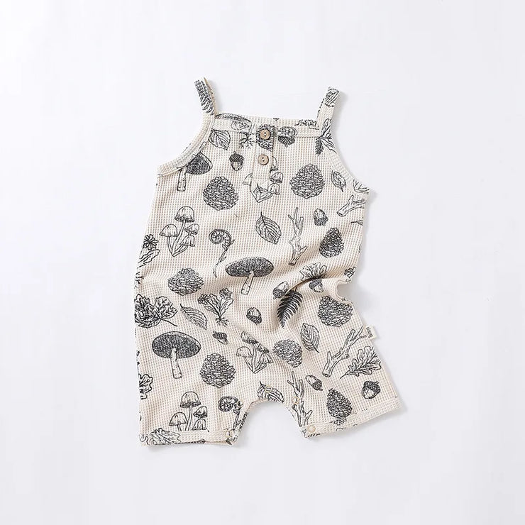 Summer Baby Rompers Waffle Boys Clothes Sleeveless Girls Jumpsuits