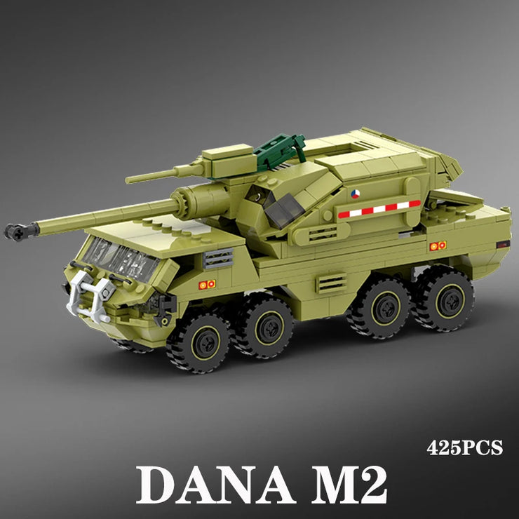 2024 Modern Military Armor Vehicle DANA M2 BTR-4 Infantry Fighting Car Model Building Blocks Sets Tank Building Brick Kid Toy